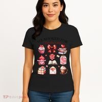 All Booked For ValentineS Day Coquette Bow Teacher Bookworm Women's T-Shirt thumb 4