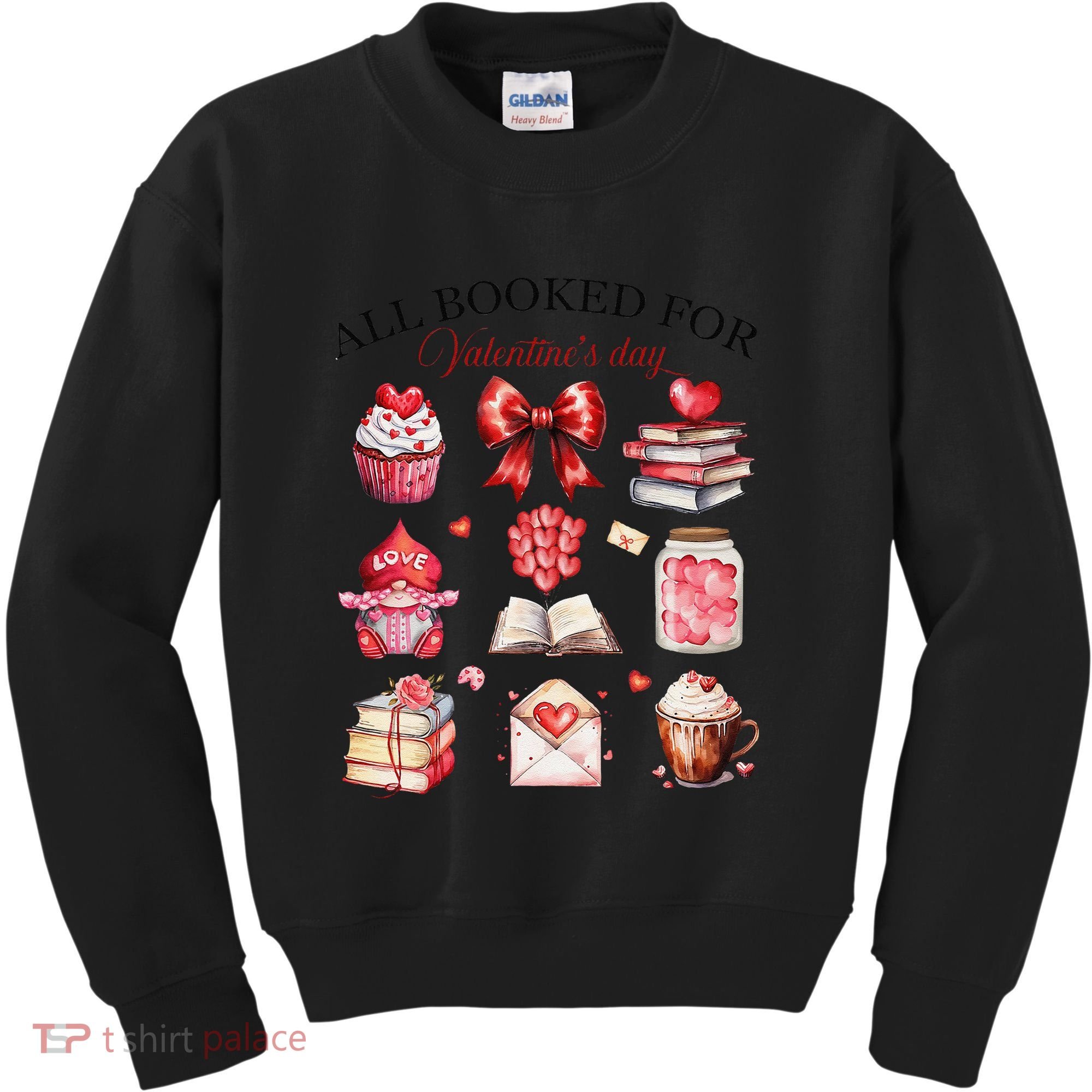 All Booked For ValentineS Day Coquette Bow Teacher Bookworm Kids Sweatshirt