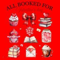 All Booked For ValentineS Day Coquette Bow Teacher Bookworm Santa Hat thumb 1