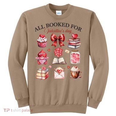 All Booked For ValentineS Day Coquette Bow Teacher Bookworm Sweatshirt