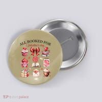 All Booked For ValentineS Day Coquette Bow Teacher Bookworm Button thumb 0