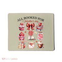 All Booked For ValentineS Day Coquette Bow Teacher Bookworm Mousepad thumb 0
