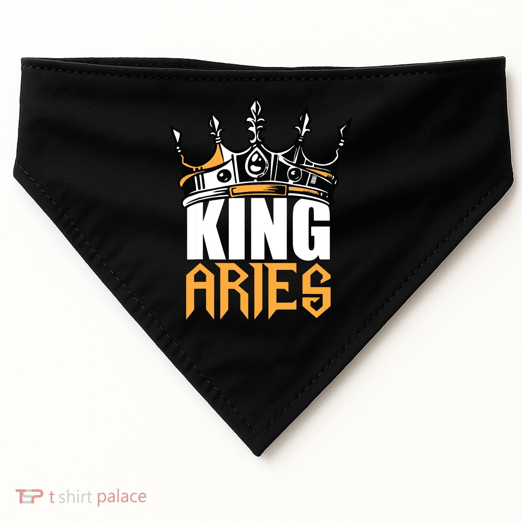 Aries Birthday Gifts King Aries Zodiac USA-Made Doggie Bandana