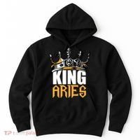 Aries Birthday Gifts King Aries Zodiac Hoodie thumb 0