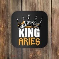 Aries Birthday Gifts King Aries Zodiac Coaster thumb 0