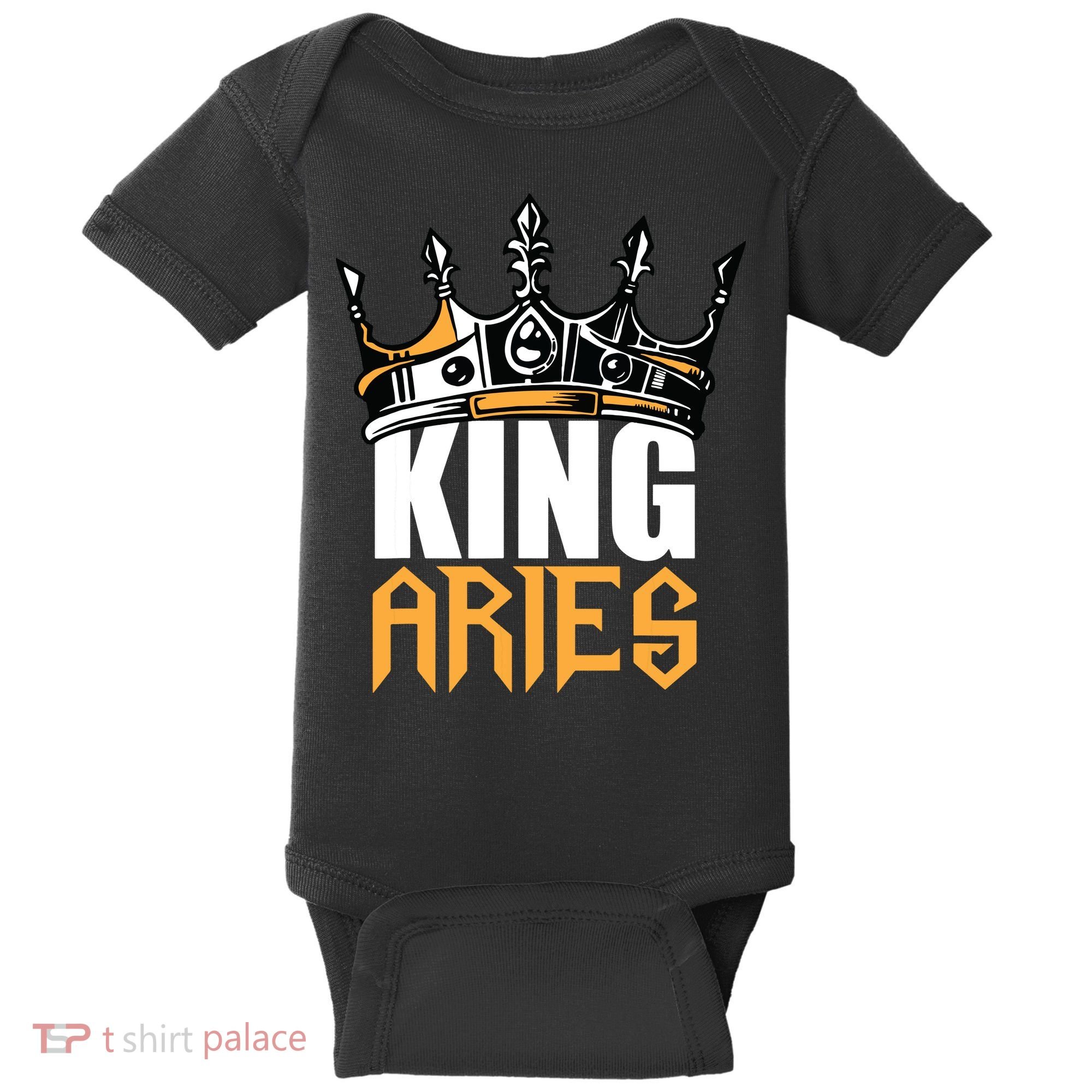 Aries Birthday Gifts King Aries Zodiac Baby Bodysuit