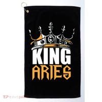 Aries Birthday Gifts King Aries Zodiac Golf Towel thumb 0