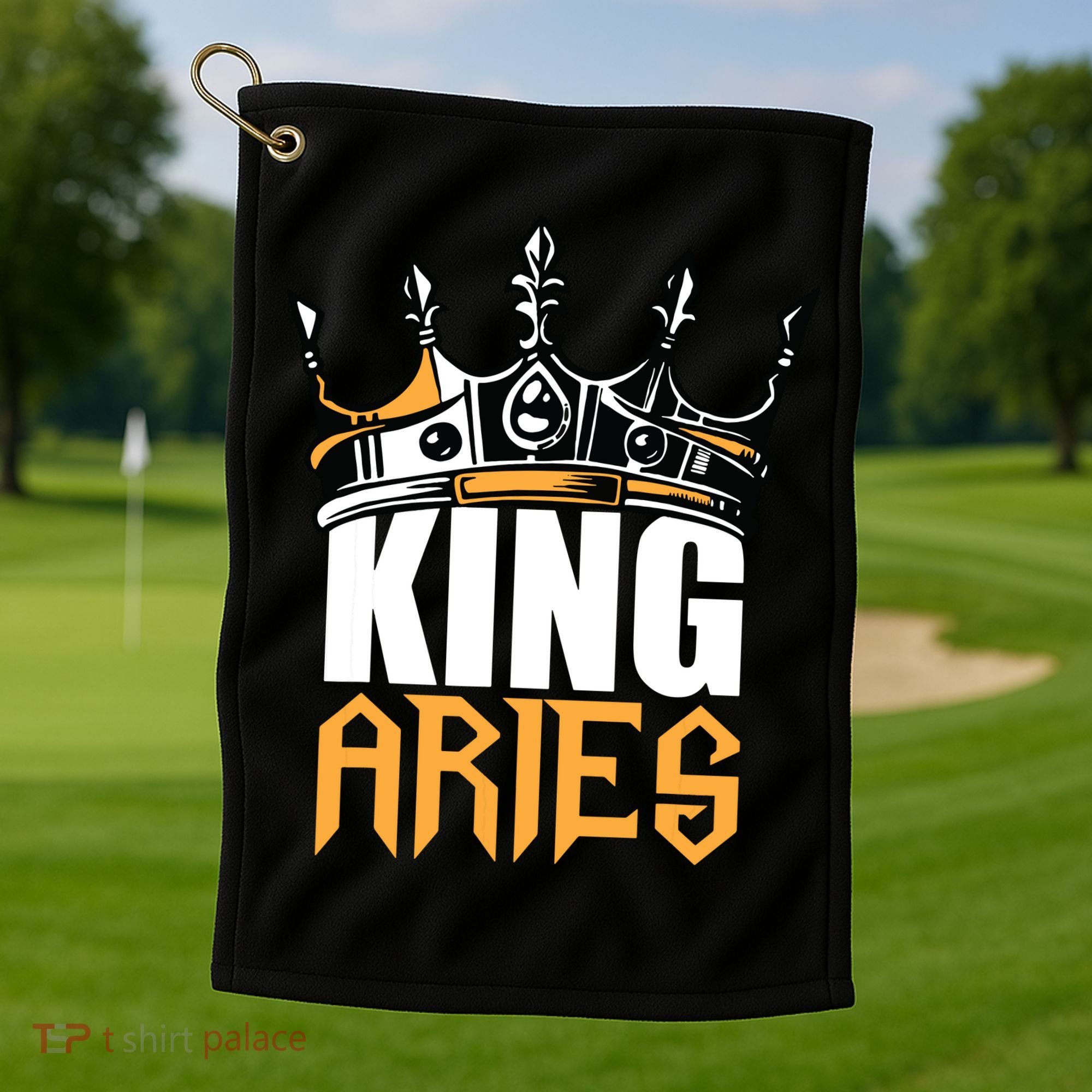 Aries Birthday Gifts King Aries Zodiac Golf Towel