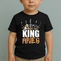 Aries Birthday Gifts King Aries Zodiac Toddler T-Shirt thumb 2