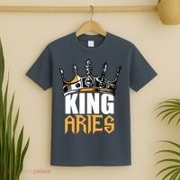 Aries Birthday Gifts King Aries Zodiac T-Shirt thumb 2