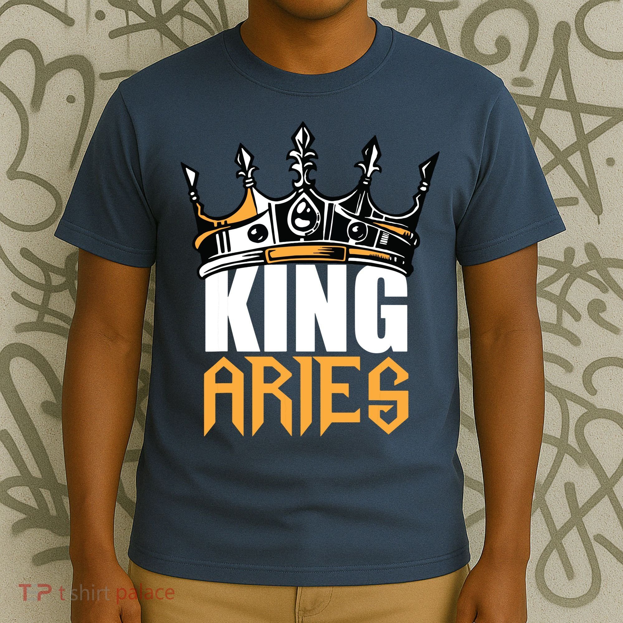 Aries Birthday Gifts King Aries Zodiac T-Shirt