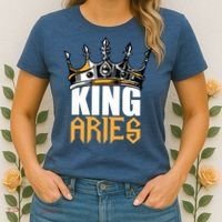 Aries Birthday Gifts King Aries Zodiac Women's T-Shirt thumb 2