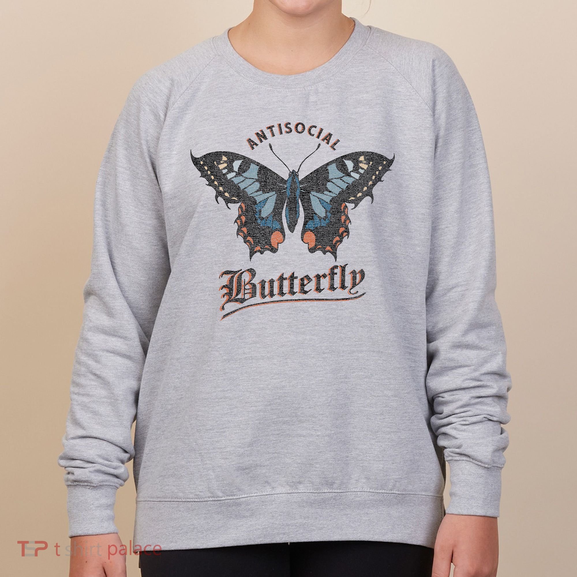 Antisocial Butterfly Grunge Fairycore Aesthetic Introvert Women's Sweatshirt