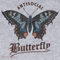 Antisocial Butterfly Grunge Fairycore Aesthetic Introvert Women's Sweatshirt thumb 2