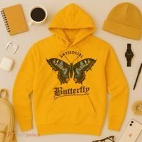 Antisocial Butterfly Grunge Fairycore Aesthetic Introvert Hoodie thumb 3