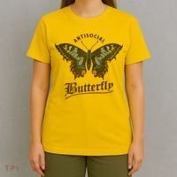 Antisocial Butterfly Grunge Fairycore Aesthetic Introvert T-Shirt thumb 4