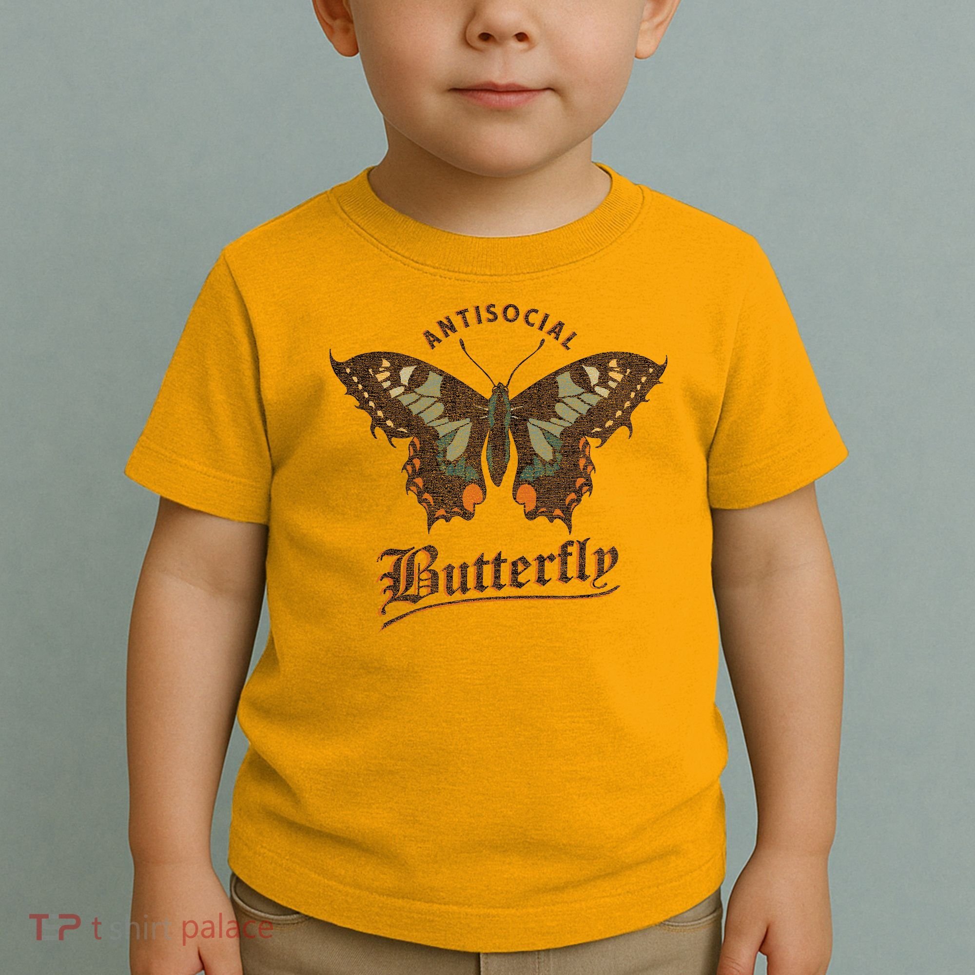 Antisocial Butterfly Grunge Fairycore Aesthetic Introvert Toddler T-Shirt