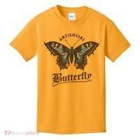 Antisocial Butterfly Grunge Fairycore Aesthetic Introvert Kids T-Shirt thumb 0