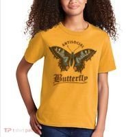 Antisocial Butterfly Grunge Fairycore Aesthetic Introvert Kids T-Shirt thumb 2