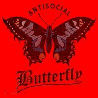 Antisocial Butterfly Grunge Fairycore Aesthetic Introvert Santa Hat thumb 1