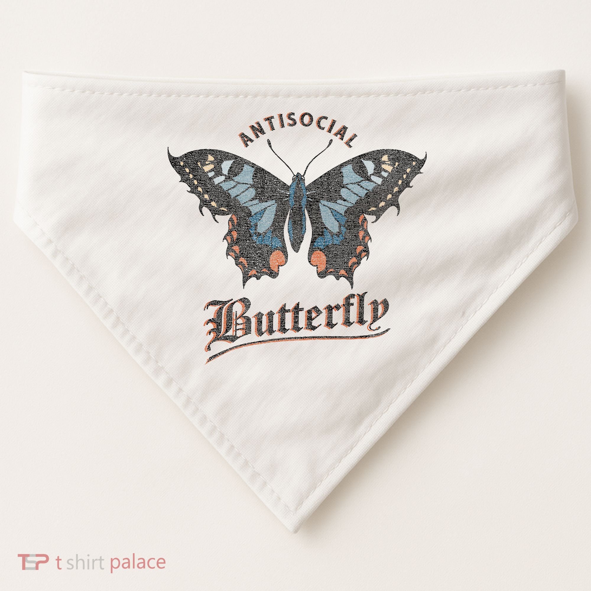 Antisocial Butterfly Grunge Fairycore Aesthetic Introvert USA-Made Doggie Bandana