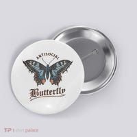 Antisocial Butterfly Grunge Fairycore Aesthetic Introvert Button thumb 0