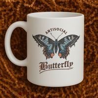 Antisocial Butterfly Grunge Fairycore Aesthetic Introvert Coffee Mug thumb 2