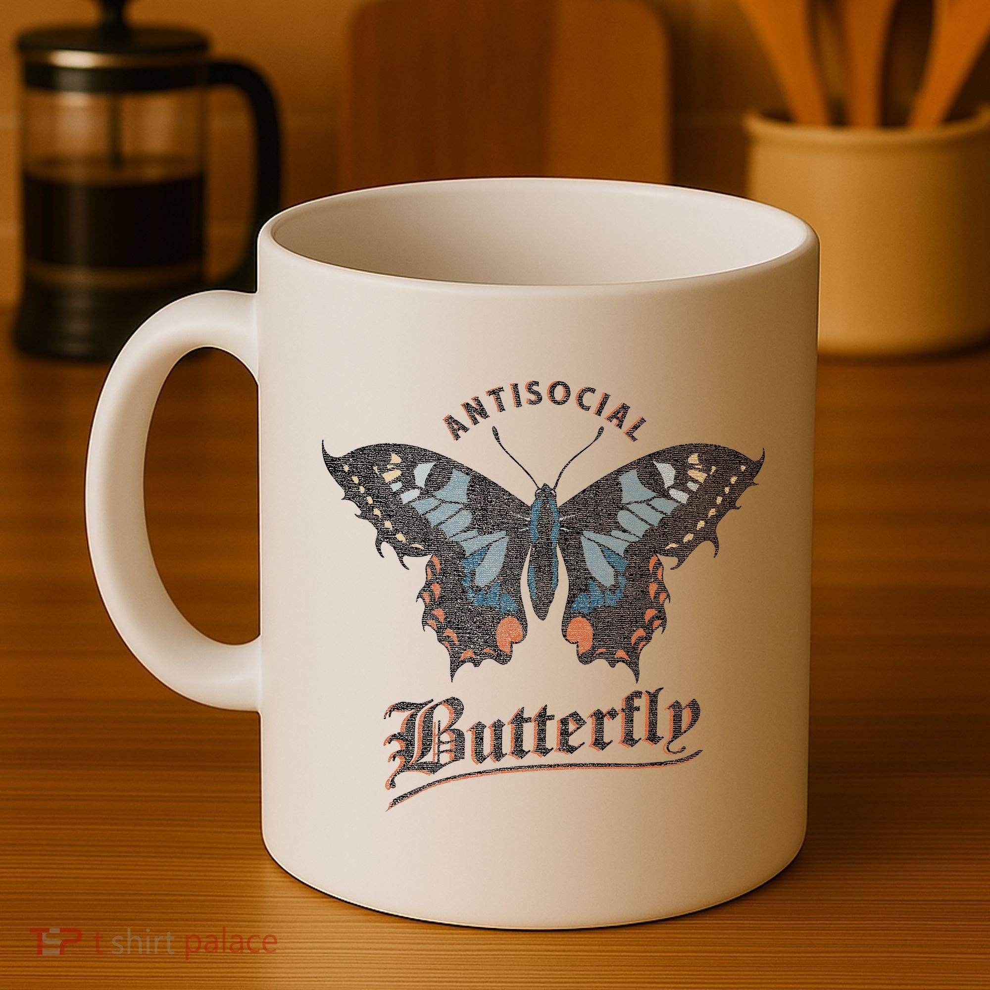 Antisocial Butterfly Grunge Fairycore Aesthetic Introvert Coffee Mug