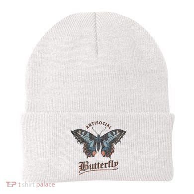 Antisocial Butterfly Grunge Fairycore Aesthetic Introvert Beanie