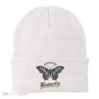 Antisocial Butterfly Grunge Fairycore Aesthetic Introvert Beanie thumb 0
