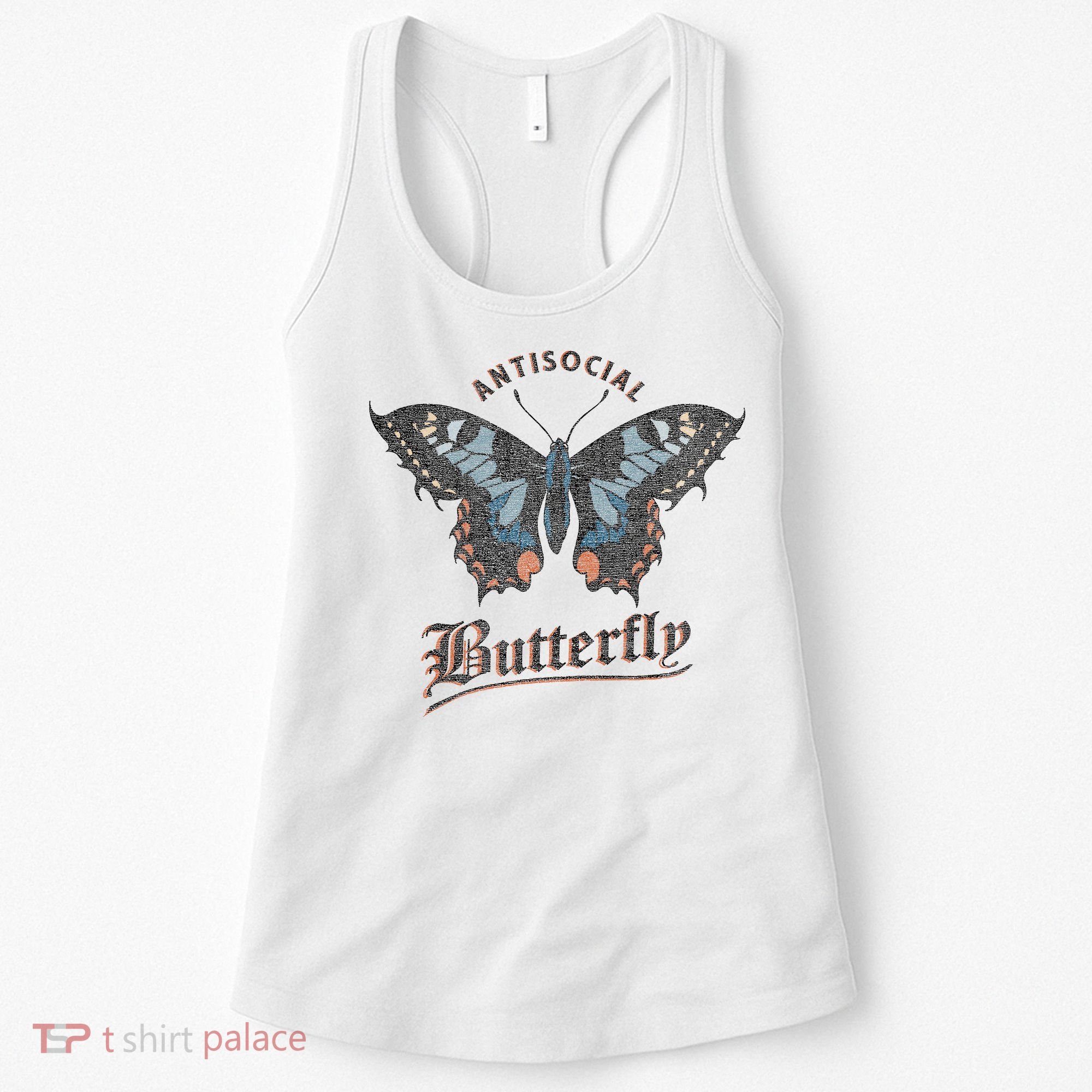 Antisocial Butterfly Grunge Fairycore Aesthetic Introvert Women's Tank Top