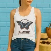 Antisocial Butterfly Grunge Fairycore Aesthetic Introvert Women's Tank Top thumb 2