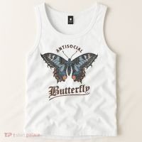 Antisocial Butterfly Grunge Fairycore Aesthetic Introvert Tank Top thumb 2