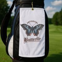 Antisocial Butterfly Grunge Fairycore Aesthetic Introvert Golf Towel thumb 2