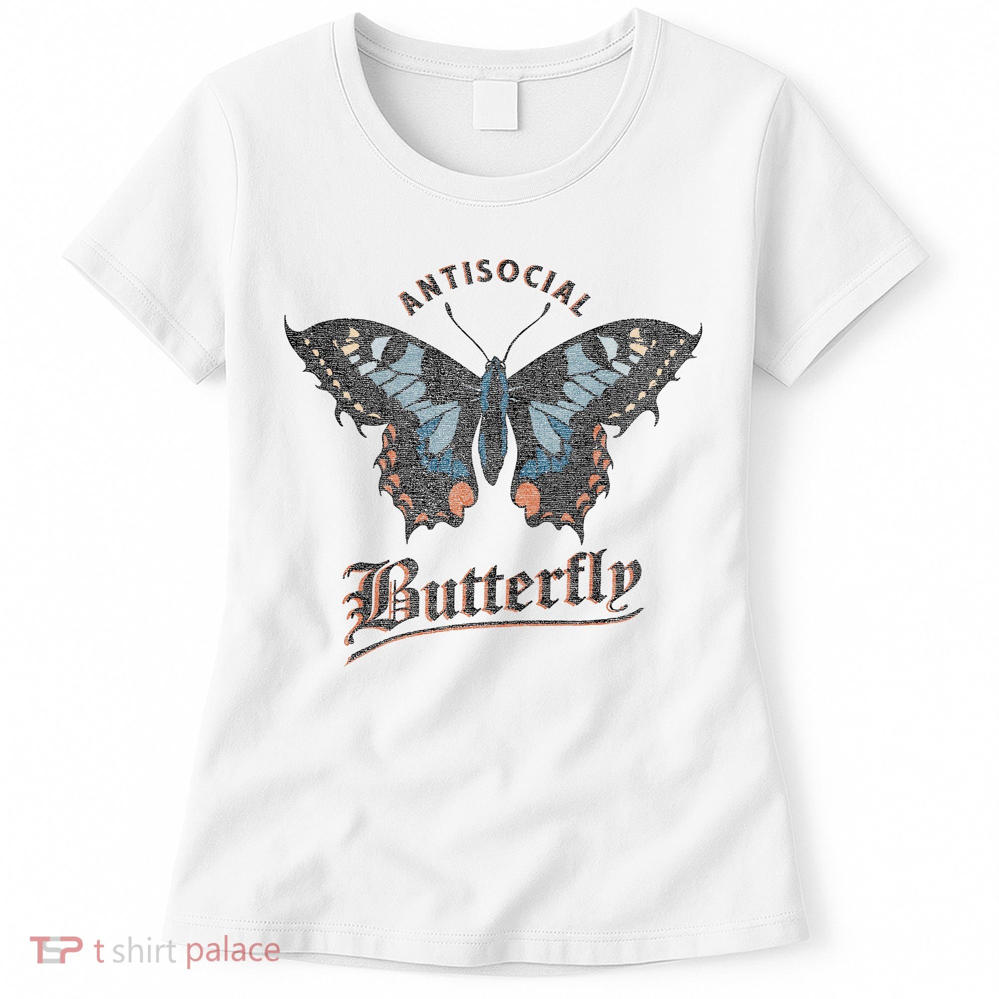 Antisocial Butterfly Grunge Fairycore Aesthetic Introvert Women's T-Shirt