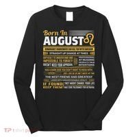 August Birthday Gifts Born In August Leo Long Sleeve Shirt thumb 0