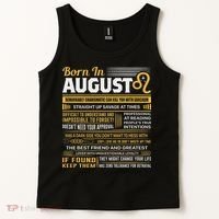 August Birthday Gifts Born In August Leo Tank Top thumb 2