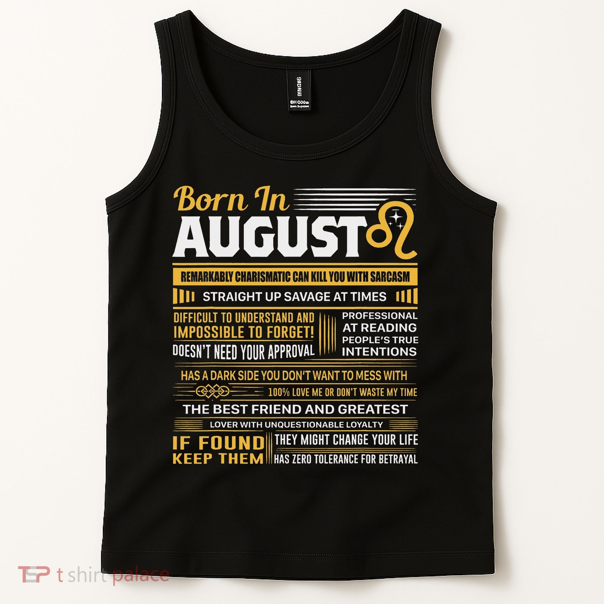 August Birthday Gifts Born In August Leo Tank Top