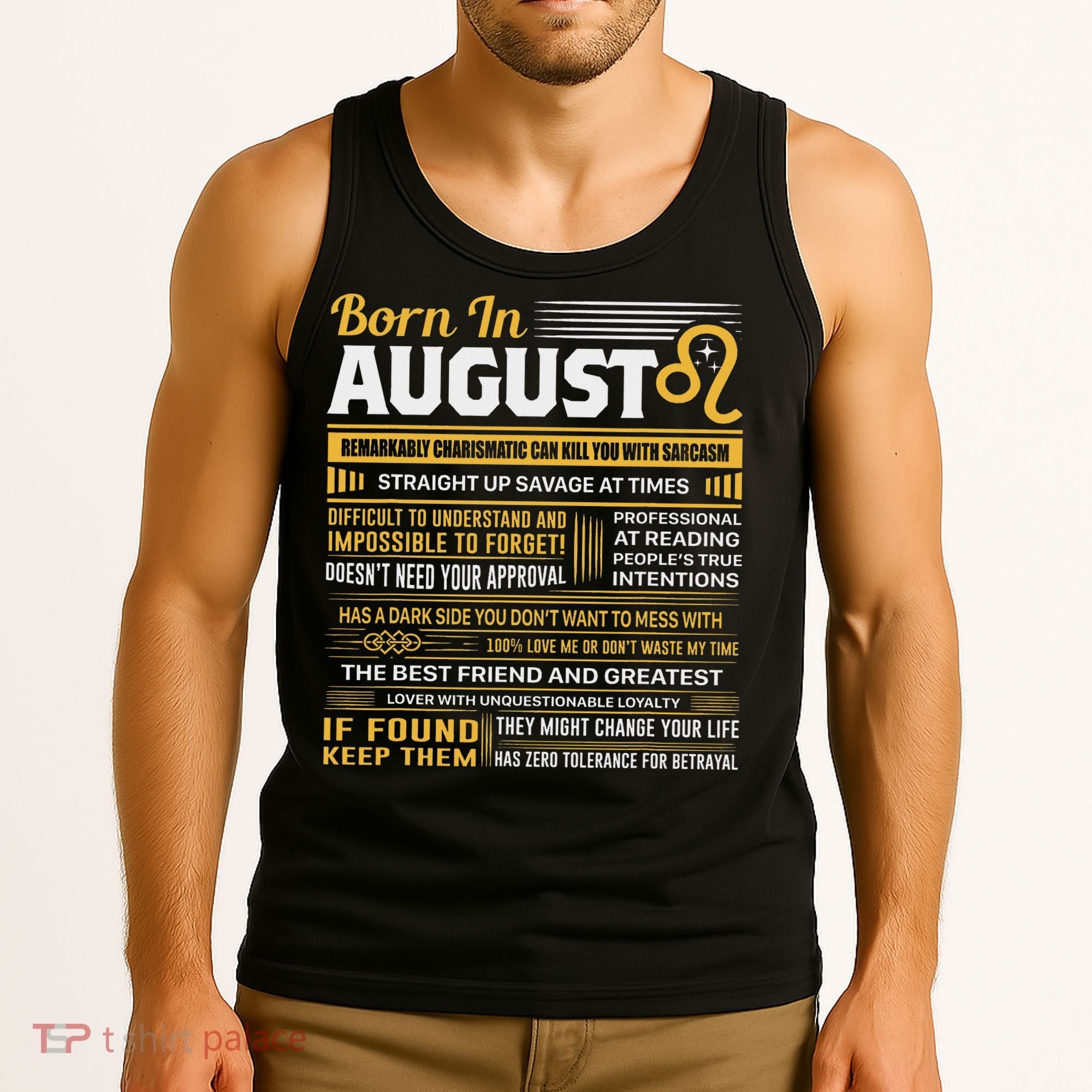 August Birthday Gifts Born In August Leo Tank Top