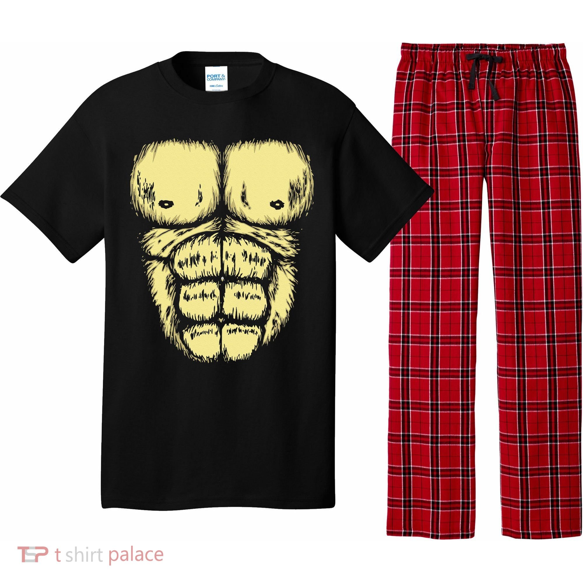 Abominable Bigfoot Gorilla Chest Halloween Gorilla Costume Day Pajama Set