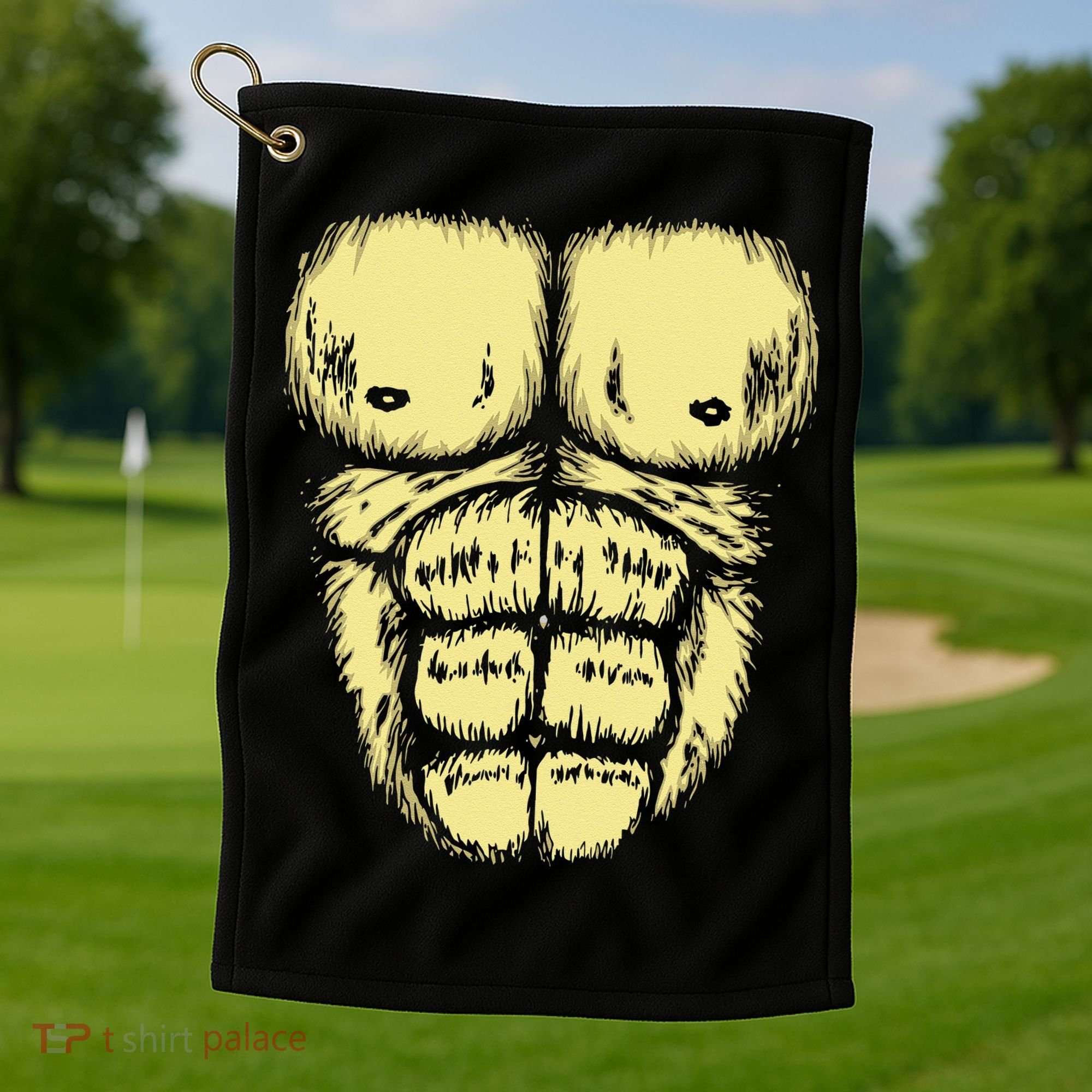 Abominable Bigfoot Gorilla Chest Halloween Gorilla Costume Day Golf Towel