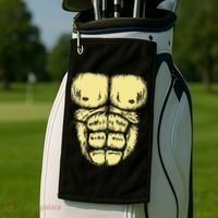 Abominable Bigfoot Gorilla Chest Halloween Gorilla Costume Day Golf Towel thumb 2