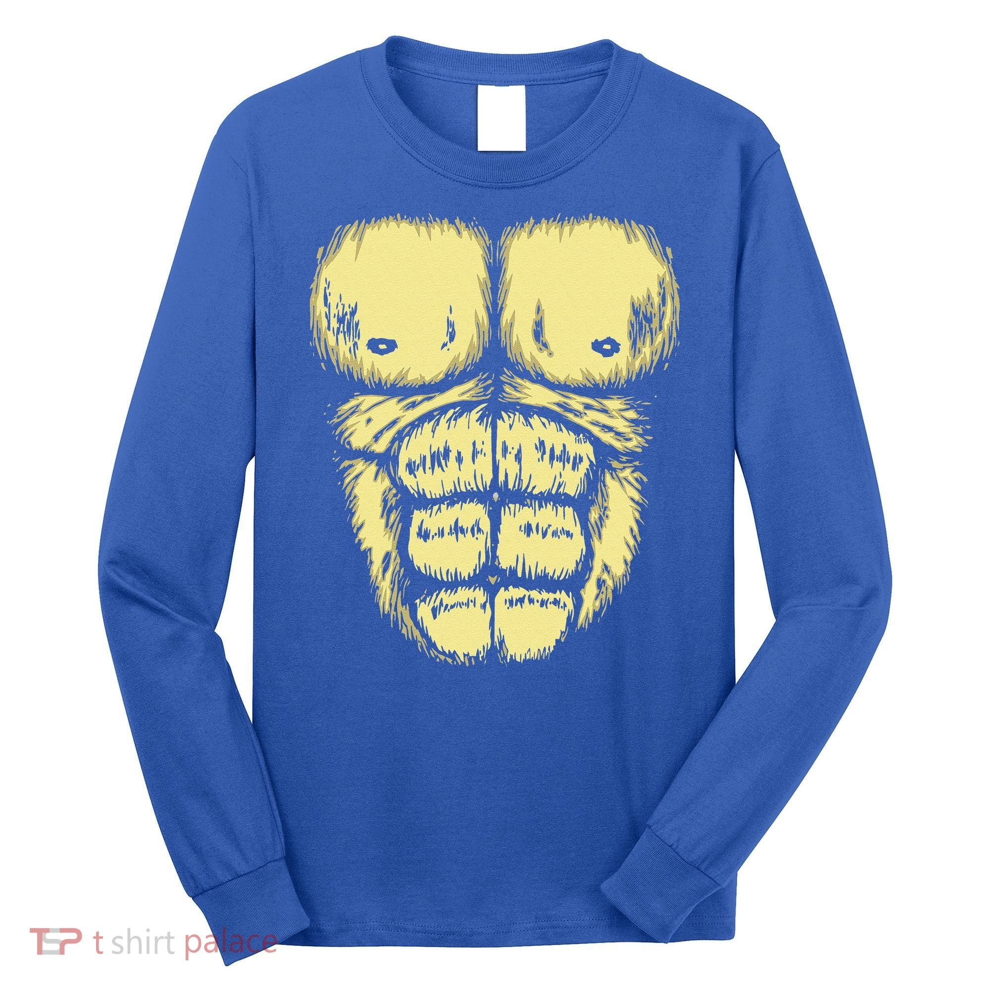 Abominable Bigfoot Gorilla Chest Halloween Gorilla Costume Day Long Sleeve Shirt