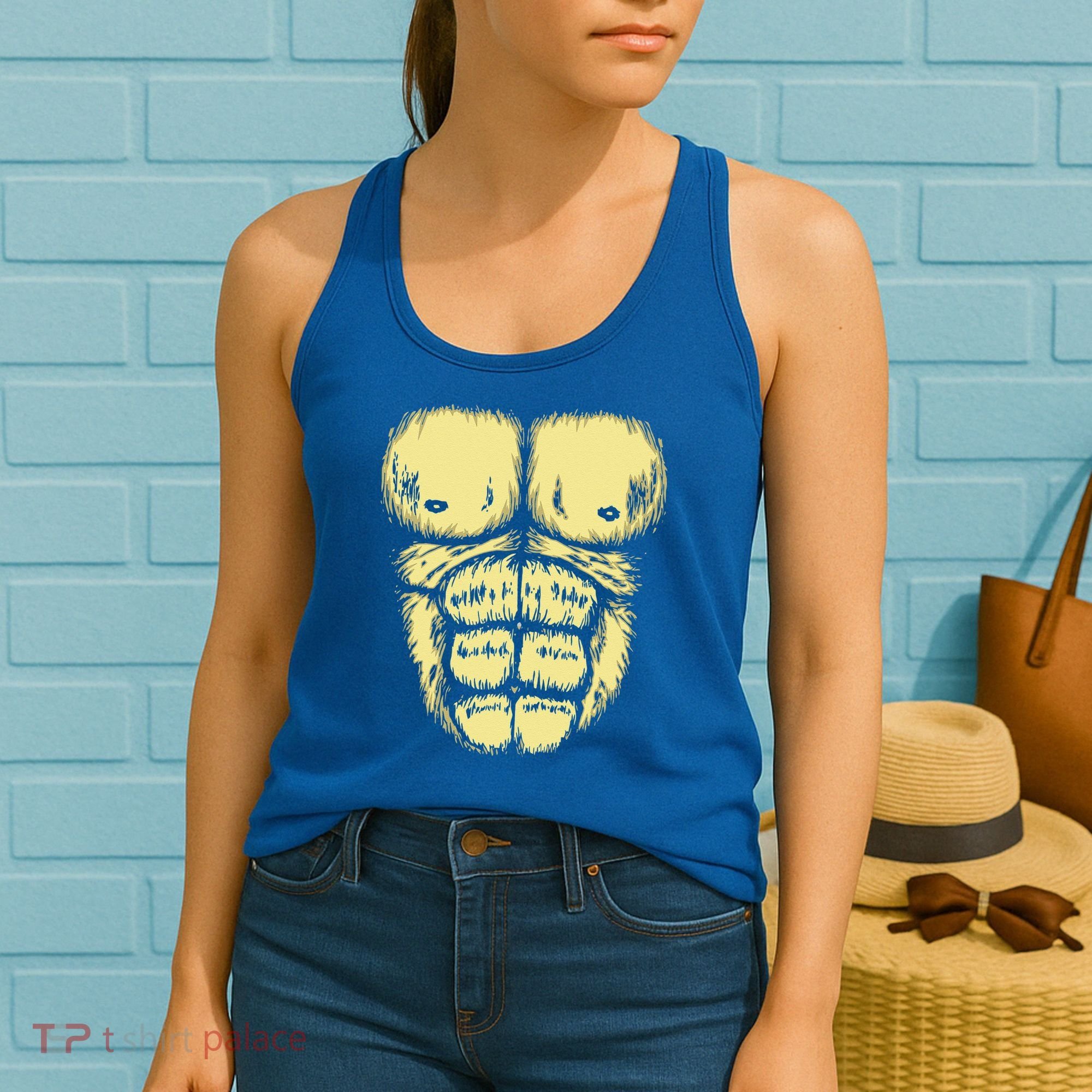 Abominable Bigfoot Gorilla Chest Halloween Gorilla Costume Day Women's Tank Top