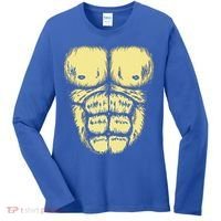 Abominable Bigfoot Gorilla Chest Halloween Gorilla Costume Day Women's Long Sleeve Shirt thumb 0