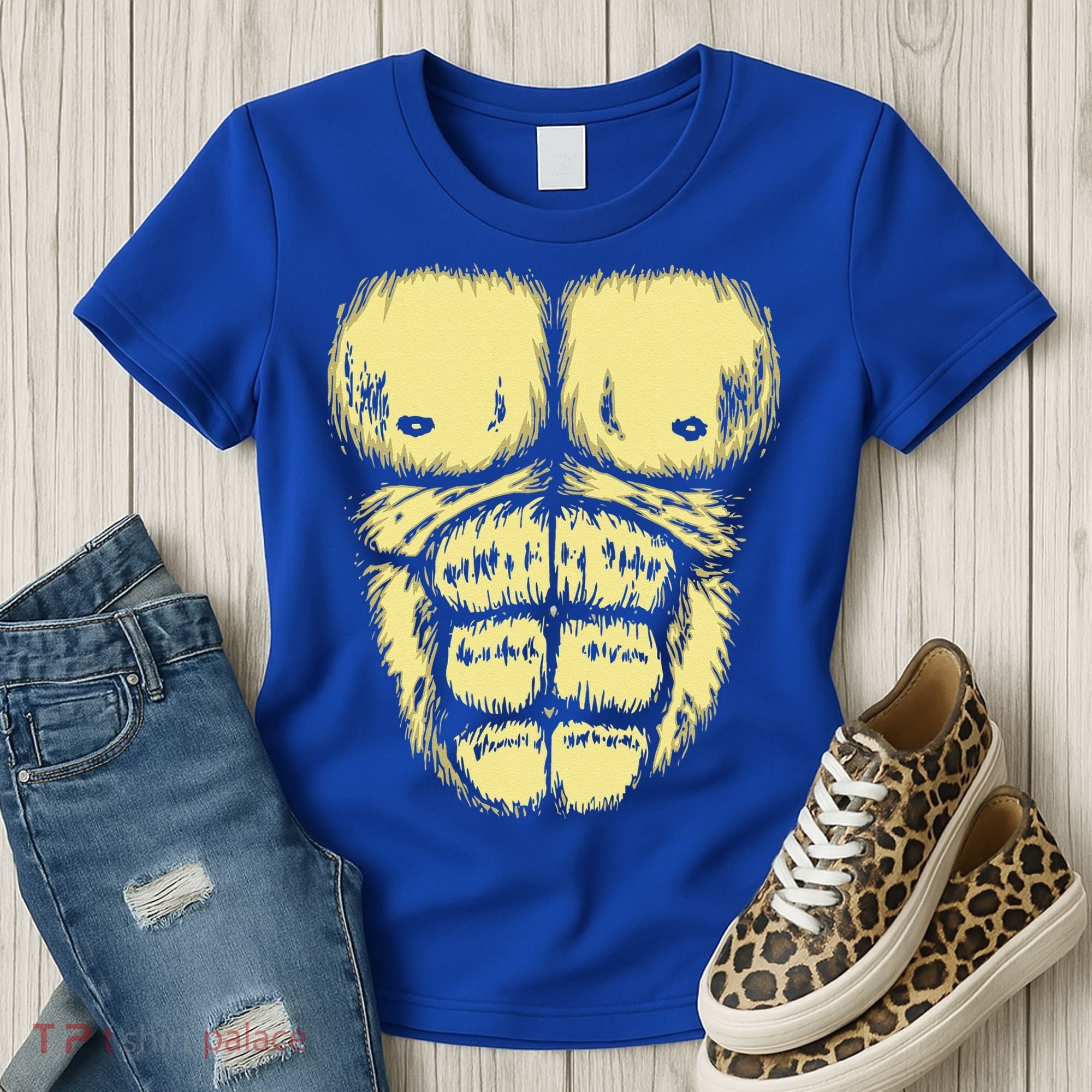 Abominable Bigfoot Gorilla Chest Halloween Gorilla Costume Day Women's T-Shirt