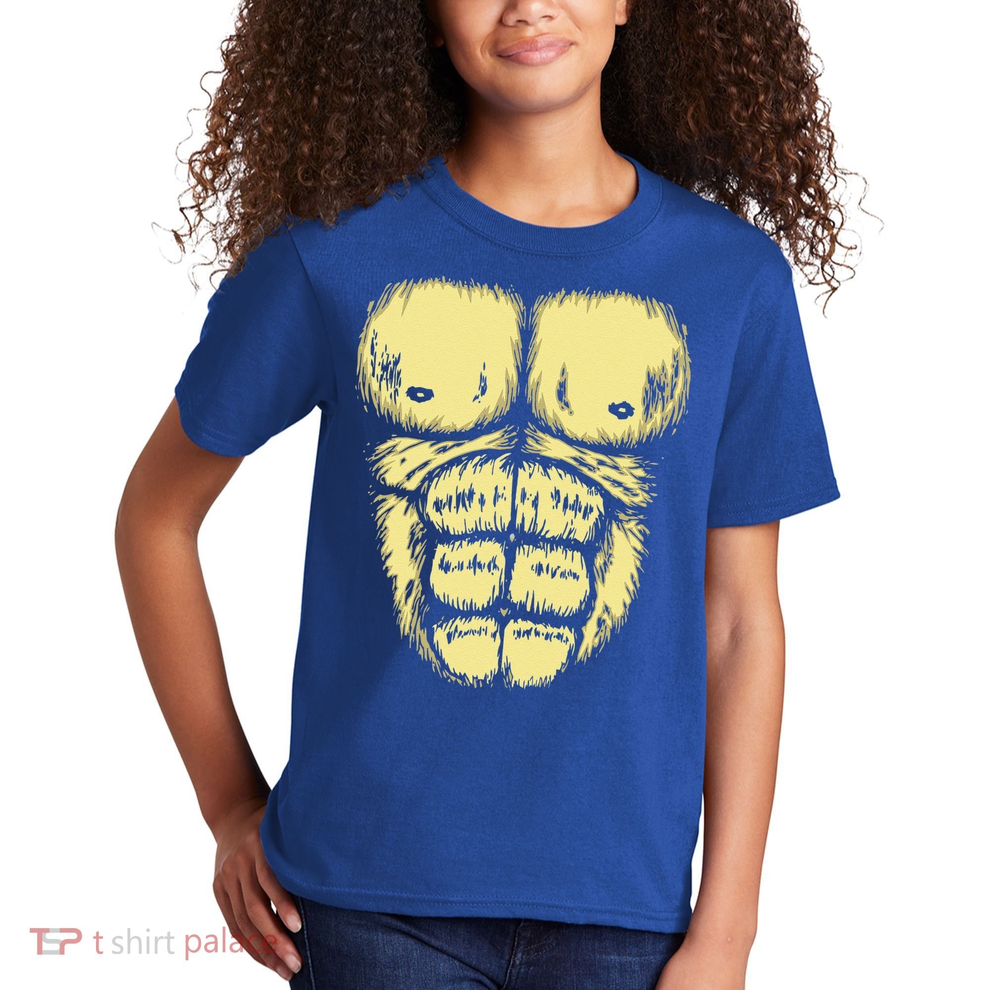 Abominable Bigfoot Gorilla Chest Halloween Gorilla Costume Day Kids T-Shirt