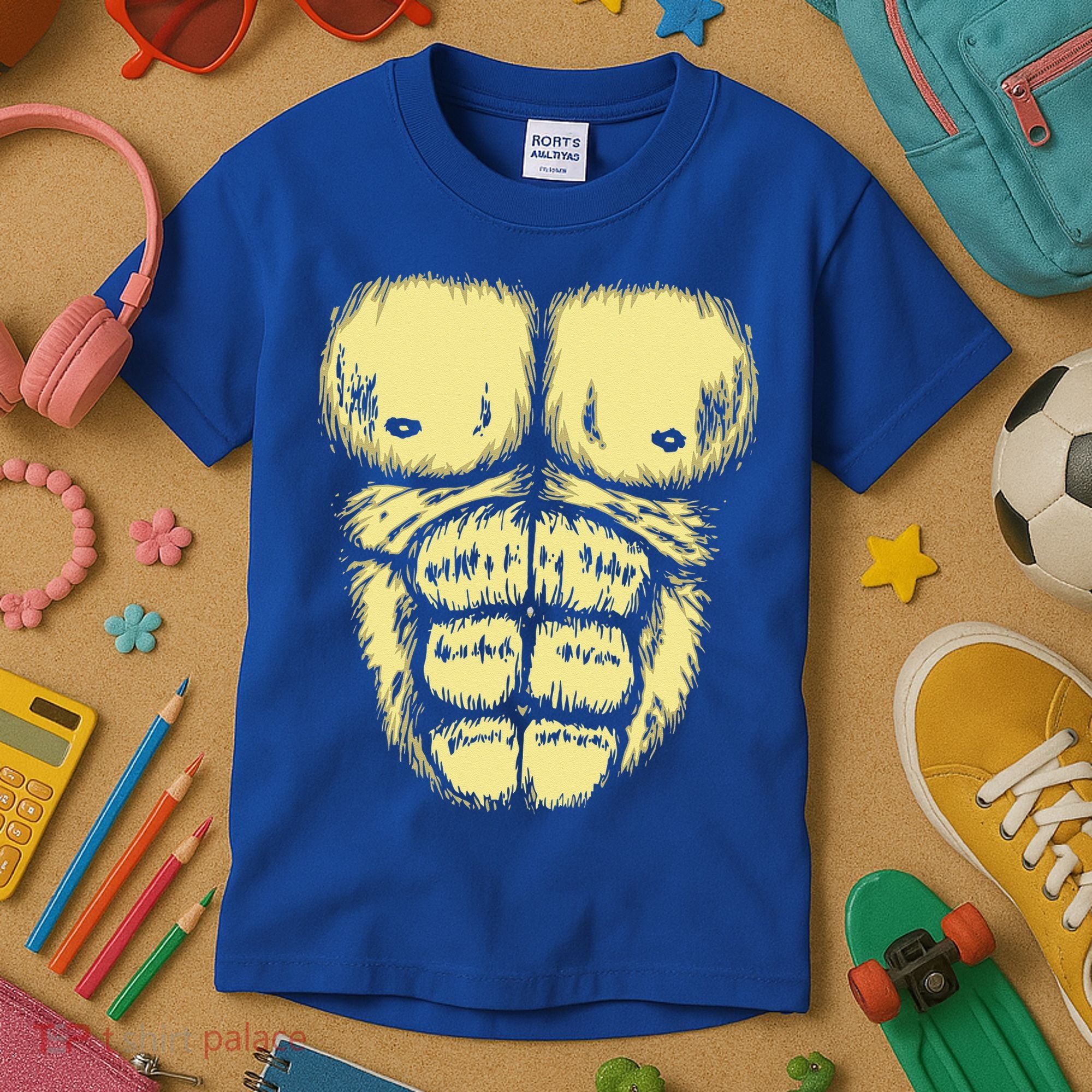 Abominable Bigfoot Gorilla Chest Halloween Gorilla Costume Day Kids T-Shirt