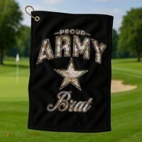 Army Brat Gift And (Camo) Golf Towel thumb 1