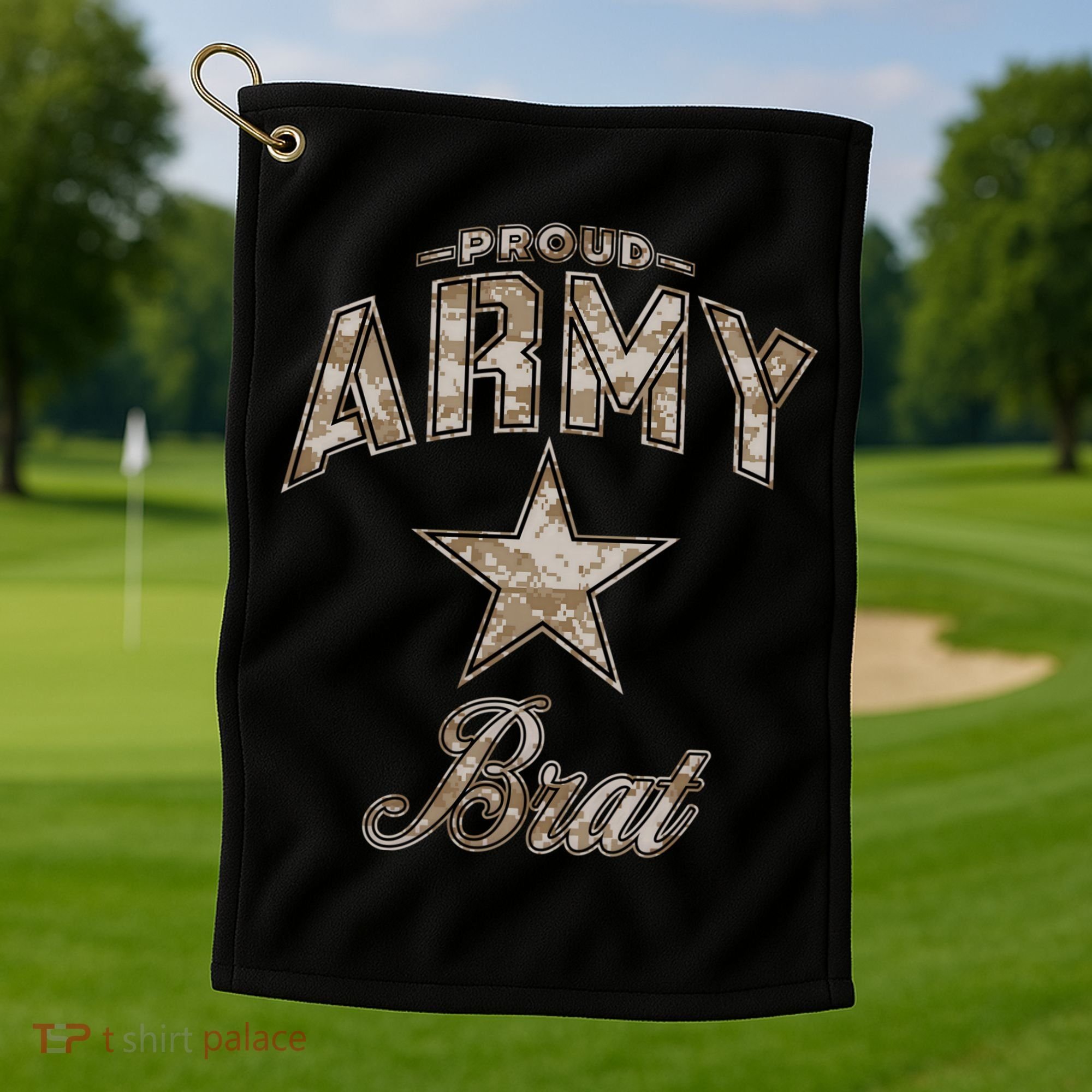 Army Brat Gift And (Camo) Golf Towel